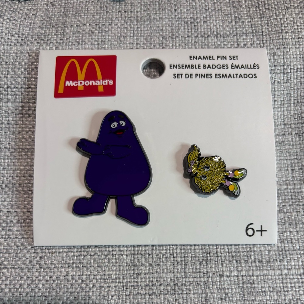 Loungefly McDonald's Grimace & Fry Kid Enamel Pin Set - Picture 2 of 3